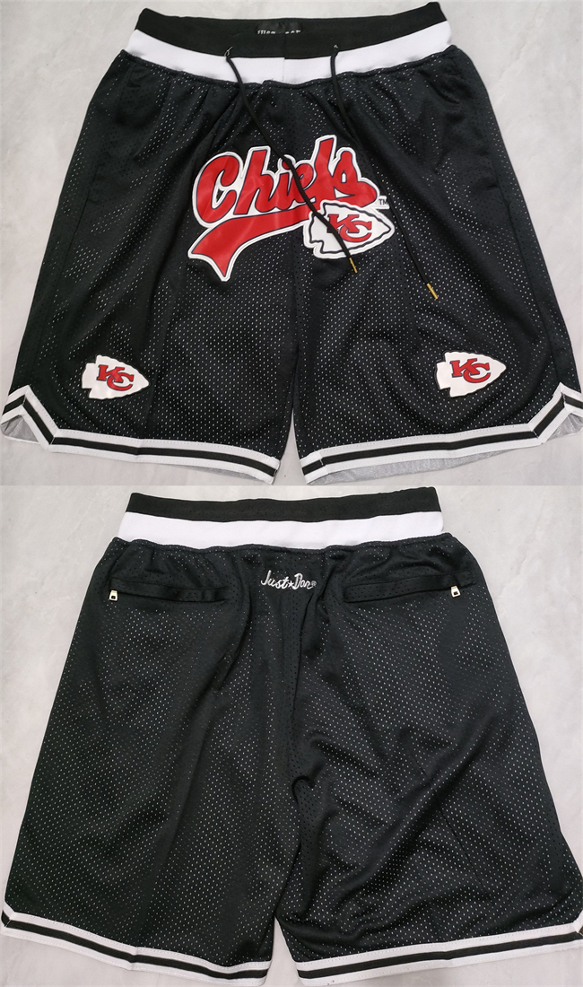 Men's Kansas City Chiefs Black Shorts (Run Small)