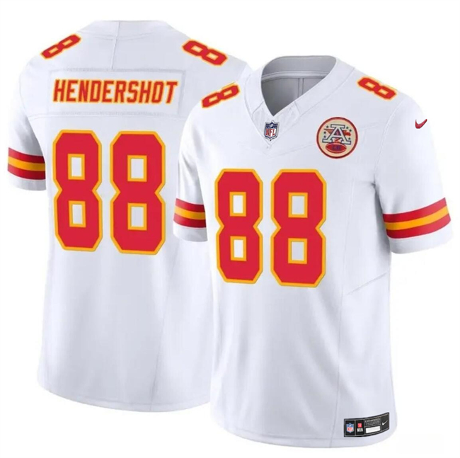 Men’s Kansas City Chiefs #88 Peyton Hendershot White 2024 F.U.S.E Vapor Untouchable Limited Stitched Football Jersey