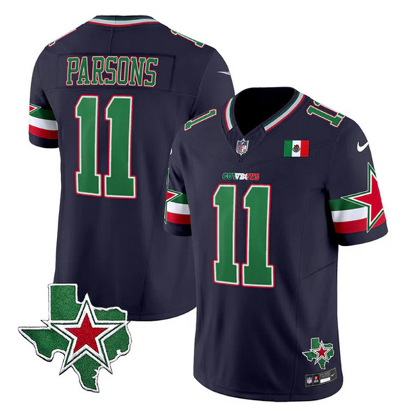 Men's Dallas Cowboys #11 Micah Parsons Navy 2024 F.U.S.E. Mexico Vapor Untouchable Limited Stitched Jersey