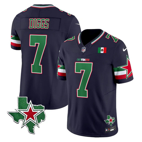 Men's Dallas Cowboys #7 Trevon Diggs Navy 2024 F.U.S.E. Mexico Vapor Untouchable Limited Stitched Jersey