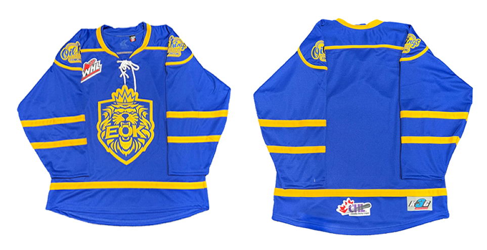 Men's WHL Edmonton Oil Kings Kobe Sportswear Royal Blue Alternate Stitched Hockey Jersey