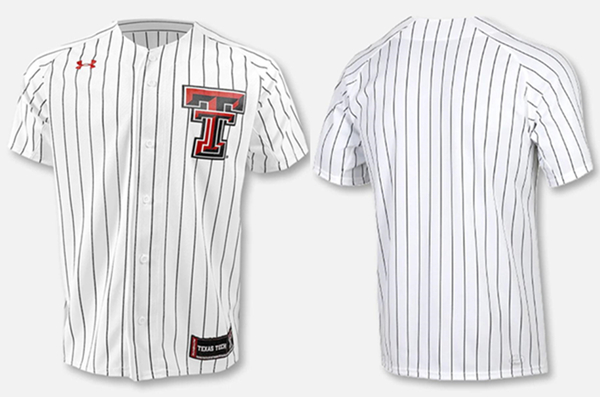 Men's Texas Tech Red Raiders White Stitched Baseball Jersey