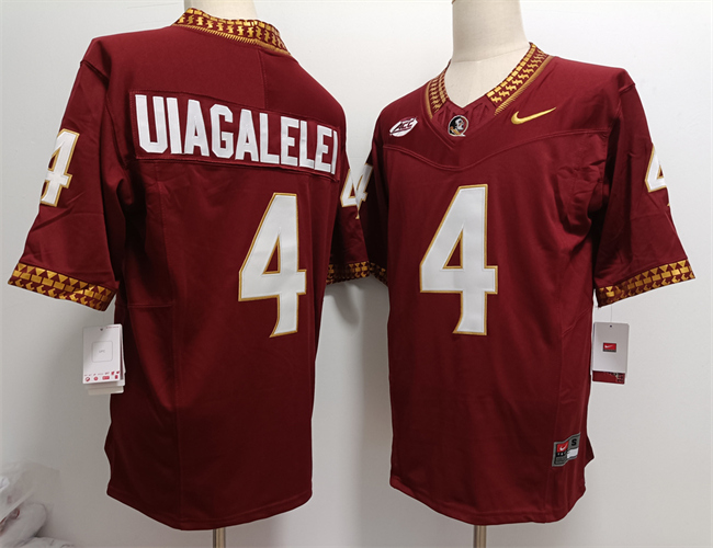 Men's Florida State Seminoles #4 DJ Uiagalelei Red 2023 F.U.S.E Stitched Jersey