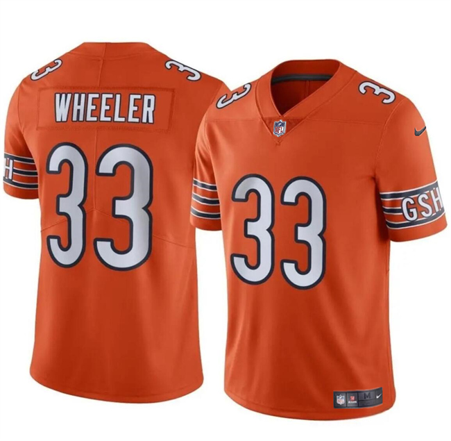 Youth Chicago Bears #33 Ian Wheeler Orange Vapor Stitched Football Jersey