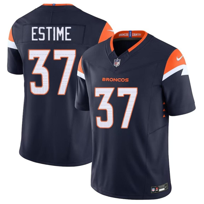 Youth Denver Broncos #37 Audric Estime Navy 2024 F.U.S.E. Alternate Vapor Limited Stitched Football Jersey