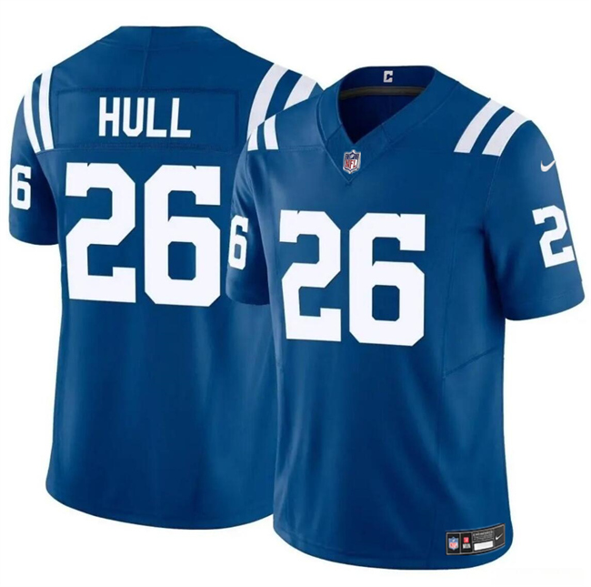 Youth Indianapolis Colts #26 Evan Hull Blue 2024 F.U.S.E Vapor Untouchable Limited Stitched Football Jersey