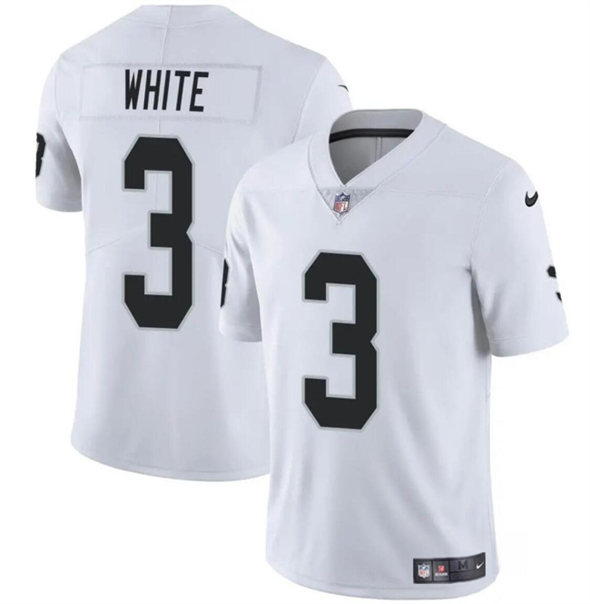 Youth Las Vegas Raiders #3 Zamir White White Stitched Football Jersey