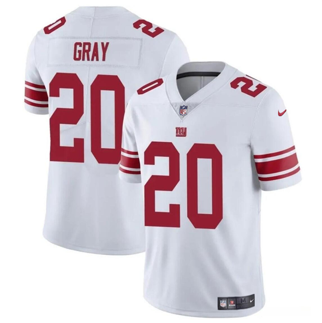 Youth New York Giants #20 Eric Gray White Vapor Stitched Jersey