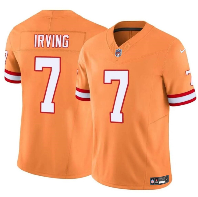 Youth Tampa Bay Buccaneers #7 Bucky Irving Orange F.U.S.E Throwback Vapor Untouchable Limited Stitched Jersey