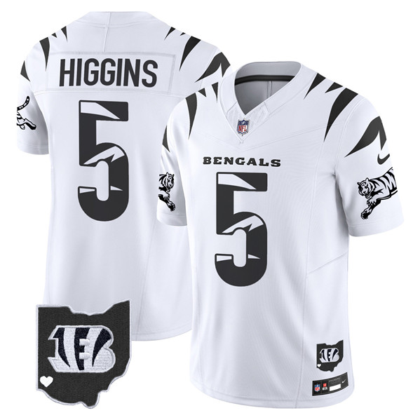 Men's Cincinnati Bengals #5 Tee Higgins White F.U.S.E. Special Vapor Untouchable Limited Stitched Football Jersey