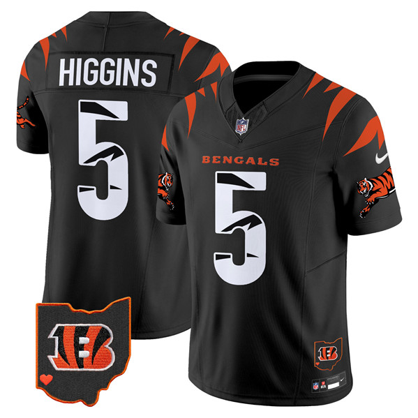 Men's Cincinnati Bengals #5 Tee Higgins Black F.U.S.E. Special Vapor Untouchable Limited Stitched Football Jersey