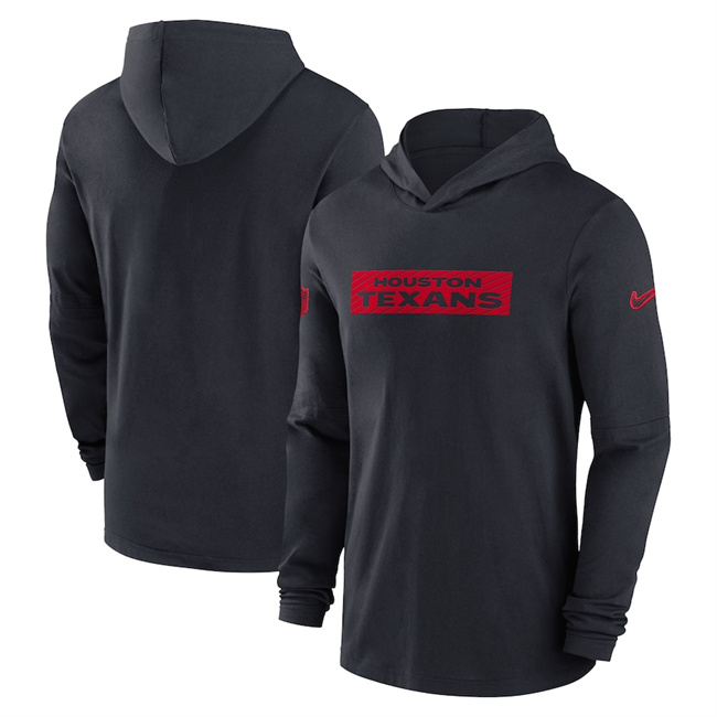 Men's Houston Texans Black Sideline Performance Hoodie