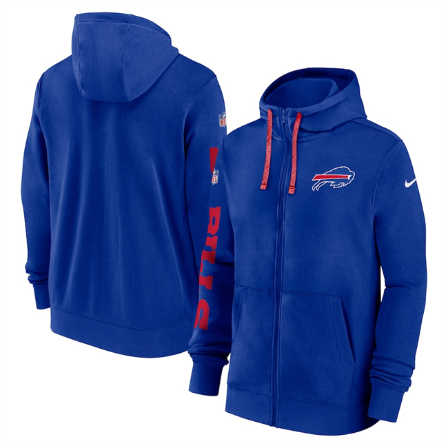 Men's Buffalo Bills Royal 2024 Team Full-Zip Hoodie