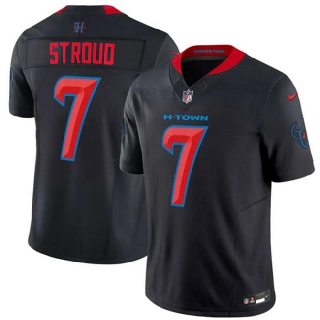 Youth Houston Texans #7 C.J. Stroud Navy 2024 2nd Alternate F.U.S.E Vapor Stitched Jersey