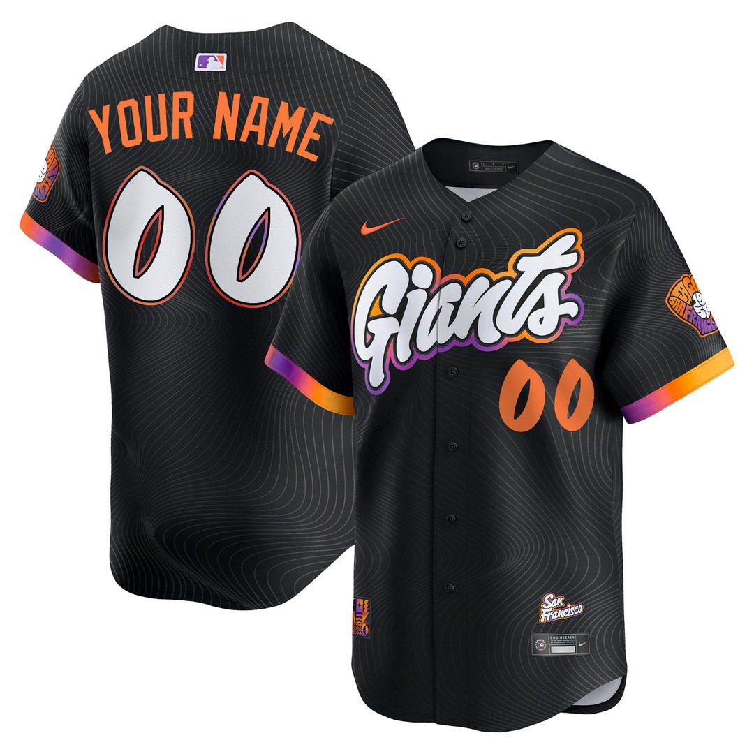 Men's San Francisco Giants Custom Anthracite 2025 City Connect Limited Stitched Baseball Jersey