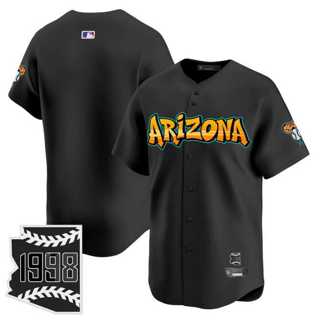 Men's Arizona Diamondbacks Black 'Graffiti Desert Ink Edition' Black Limited Stitched Baseball Jersey