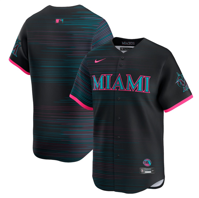Toddlers Miami Marlins Blank Black 2025 City Connect Limited Stitched Baseball Jersey