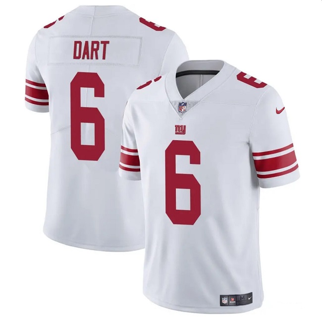 Men's New York Giants #6 Jaxson Dart White 2025 Draft Vapor Untouchable Limited Stitched Jersey Men's New York Giants #6 Jaxson Dart White 2025 Draft Vapor Untouchable Limited Stitched Jersey