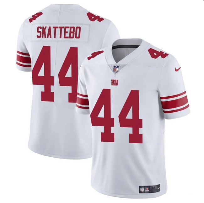 Men's New York Giants #44 Cam Skattebo White 2025 Draft Vapor Untouchable Limited Stitched Jersey Men's New York Giants #44 Cam Skattebo White 2025 Draft Vapor Untouchable Limited Stitched Jersey