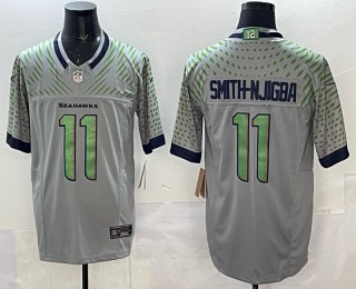 Men's Seattle Seahawks #11 Smith-Njigba High-Decibel Zone Nike Rivalries 2025 F.U.S.E. Vapor Limited Jersey
