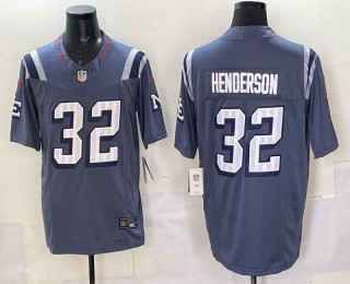 Men's New England Patriots #32 TreVeyon Henderson Nor'easter Rivalries 2025 F.U.S.E. Vapor Limited Jersey