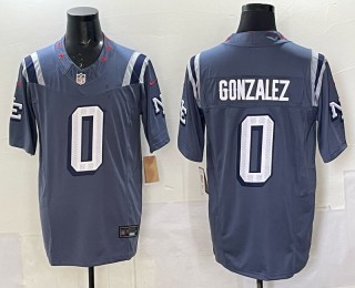 Men's New England Patriots #0 Christian Gonzalez Nor'easter Rivalries 2025 F.U.S.E. Vapor Limited Jersey