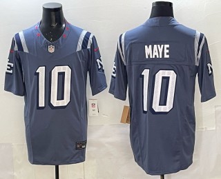 Men's New England Patriots #10 Drake Maye Storm Blue F.U.S.E. 2025 Vapor Limited Stitched Jersey