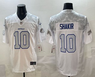 Men's Buffalo Bills #10 Khalil Shakir White 2025 F.U.S.E. “Rivalries” Vapor Untouchable Limited Stitched Football Jersey