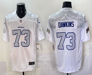 Men's Buffalo Bills #73 Dion Dawkins White 2025 F.U.S.E. 'Rivalries' Vapor Untouchable Limited Stitched Football Jersey