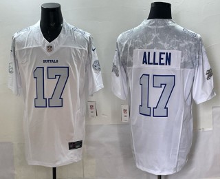 Men's Buffalo Bills #17 Josh Allen White 2025 F.U.S.E. 'Rivalries' Vapor Untouchable Limited Stitched Football Jersey