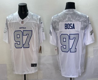 Men's Buffalo Bills #97 Joey Bosa White 2025 F.U.S.E. 'Rivalries' Vapor Untouchable Limited Stitched Football Jersey