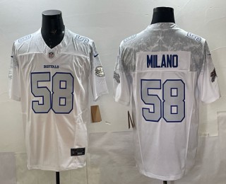 Men's Buffalo Bills #58 Matt Milano 2025 Rivalries Vapor F.U.S.E. Limited Stitched Jersey White