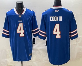 Men's Buffalo Bills #4 James Cook III Blue 2025 Vapor Untouchable Limited Stitched Football Jersey