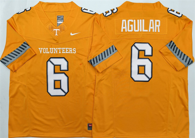 Men's Tennessee Volunteers #6 Joey Aguilar Orange F.U.S.E. Stitched Jersey