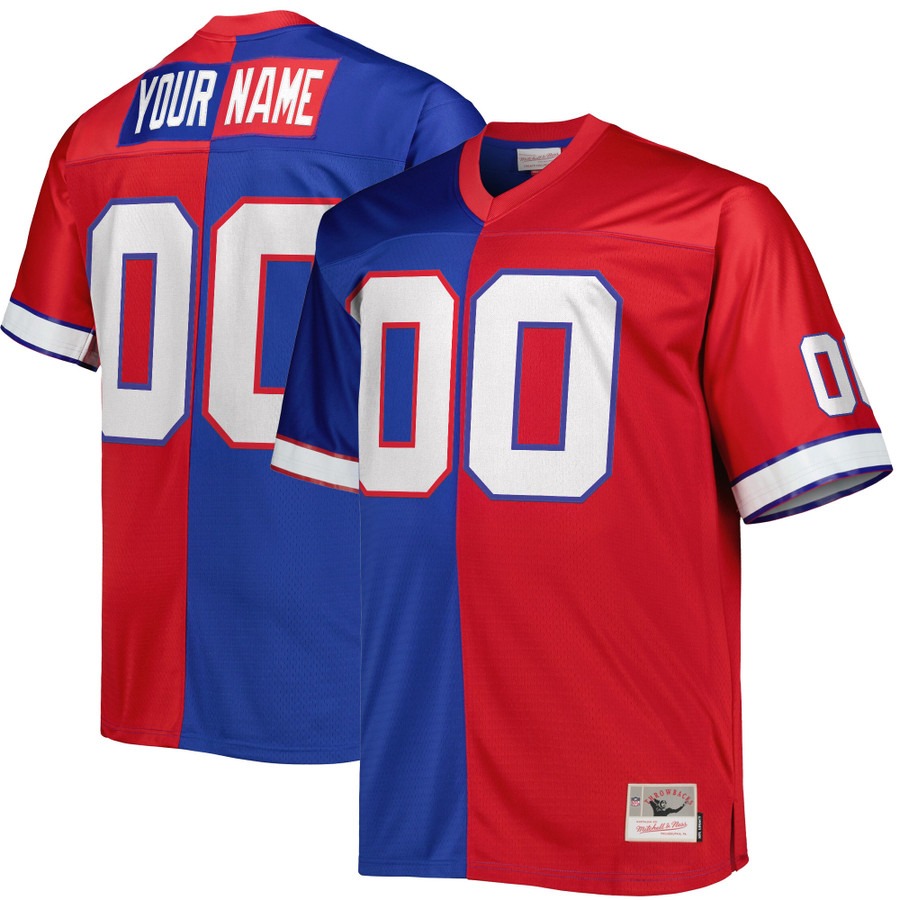 Men's Buffalo Bills Custom Split Throwback Football Jersey
