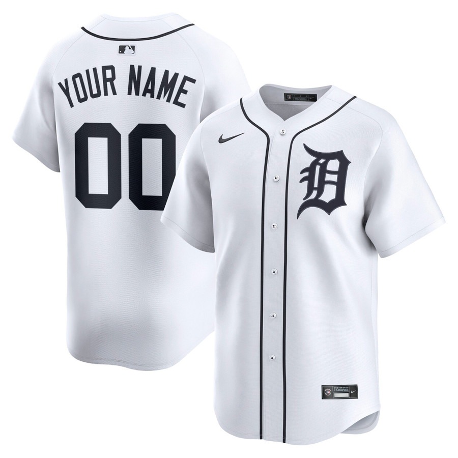 Men's Detroit Tigers Custom White 2025 Vapor Premier Limited Stitched Baseball Jersey