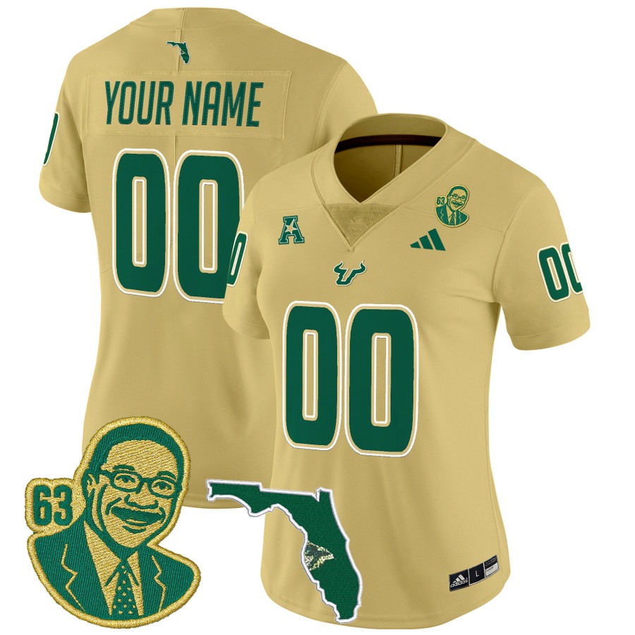 Women's South Florida Bulls Custom 'Lee Roy Selmon Legacy Edition' Vapor Limited Stitched Football Jersey - Gold