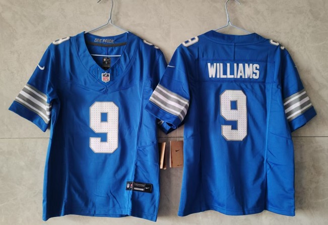 Youth Detroit Lions #9 Jameson Williams Blue 2025 F.U.S.E. Vapor Limited Stitched Jersey Youth Detroit Lions #9 Jameson Williams Blue 2025 F.U.S.E. Vapor Limited Stitched Jersey