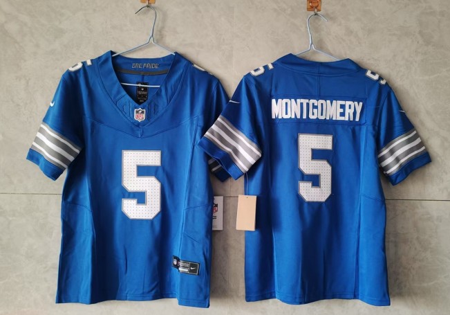 Youth Detroit Lions #5 David Montgomery Blue 2025 F.U.S.E. Vapor Limited Stitched Jersey Youth Detroit Lions #5 David Montgomery Blue 2025 F.U.S.E. Vapor Limited Stitched Jersey