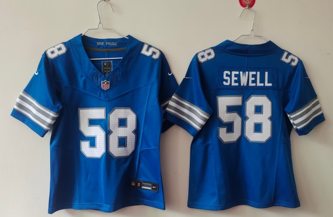 Youth Detroit Lions #58 Penei Sewell Blue 2025 F.U.S.E. Vapor Limited Stitched Jersey Youth Detroit Lions #58 Penei Sewell Blue 2025 F.U.S.E. Vapor Limited Stitched Jersey