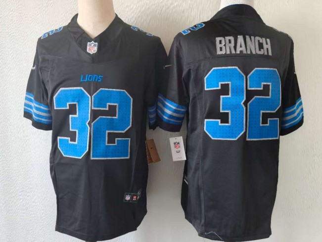 Youth Detroit Lions #32 Brian Branch Black 2025 F.U.S.E. Vapor Limited Stitched Jersey Youth Detroit Lions #32 Brian Branch Black 2025 F.U.S.E. Vapor Limited Stitched Jersey