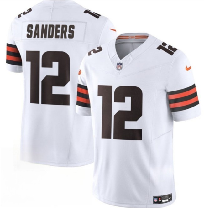 Youth Cleveland Browns #12 Shedeur Sanders White 2025 Draft F.U.S.E. Vapor Limited Stitched Football Jersey Youth Cleveland Browns #12 Shedeur Sanders White 2025 Draft F.U.S.E. Vapor Limited Stitched Football Jersey