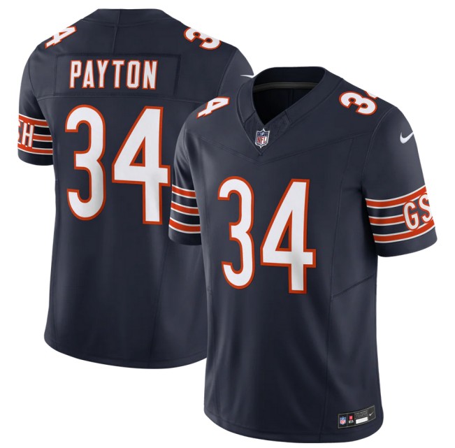 Youth Chicago Bears #34 Walter Payton Navy F.U.S.E Vapor Stitched Football Jersey