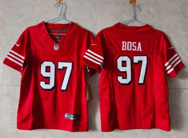 Youth San Francisco 49ers #97 Nick Bosa Red 2024 F.U.S.E. Vapor Untouchable Limited Stitched Football Jersey Youth San Francisco 49ers #97 Nick Bosa Red 2024 F.U.S.E. Vapor Untouchable Limited Stitched Football Jersey