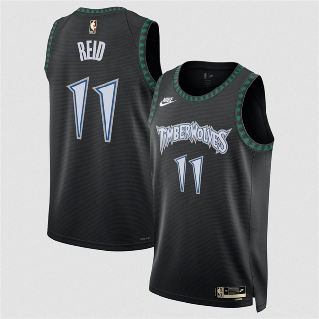 Men's Minnesota Timberwolves #11 Naz Reid Black Trees Classic Edition 2025-26 Swingman Stitched Jersey