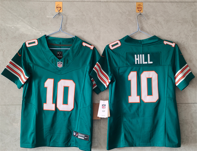 Women's Miami Dolphins #10 Tyreek Hill Aqua Alternate  F.U.S.E Vapor Untouchable Stitched Jersey(Run Small)