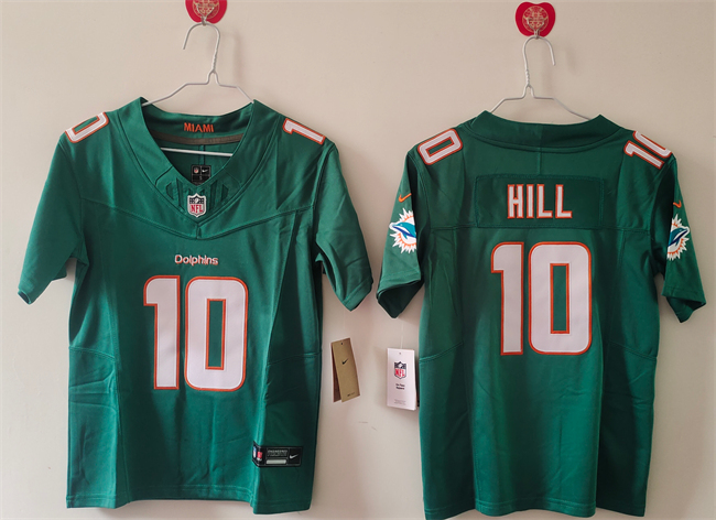 Women's Miami Dolphins #10 Tyreek Hill Aqua F.U.S.E Vapor Untouchable Stitched Jersey(Run Small)