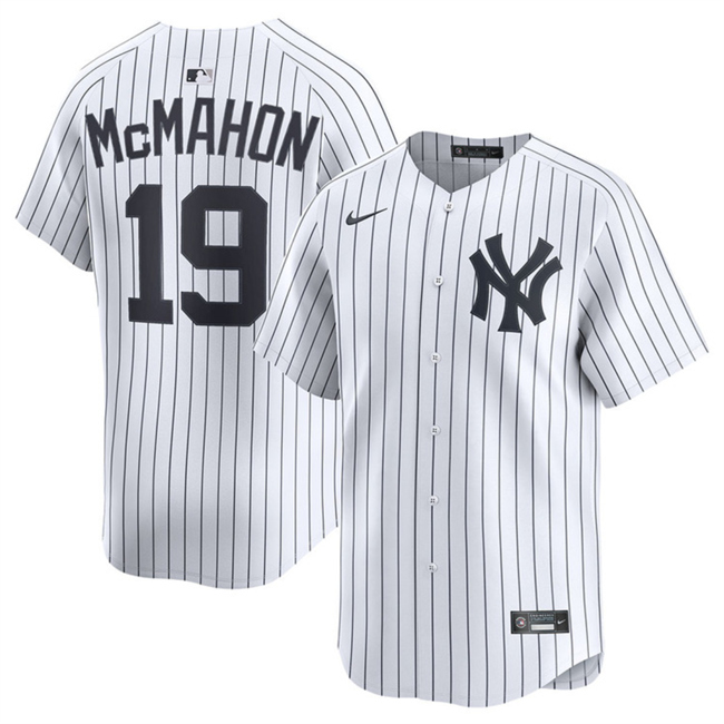 Men's New York Yankees #19 Ryan McMahon White 2025 Home Limited  Stitched Baseball Jersey