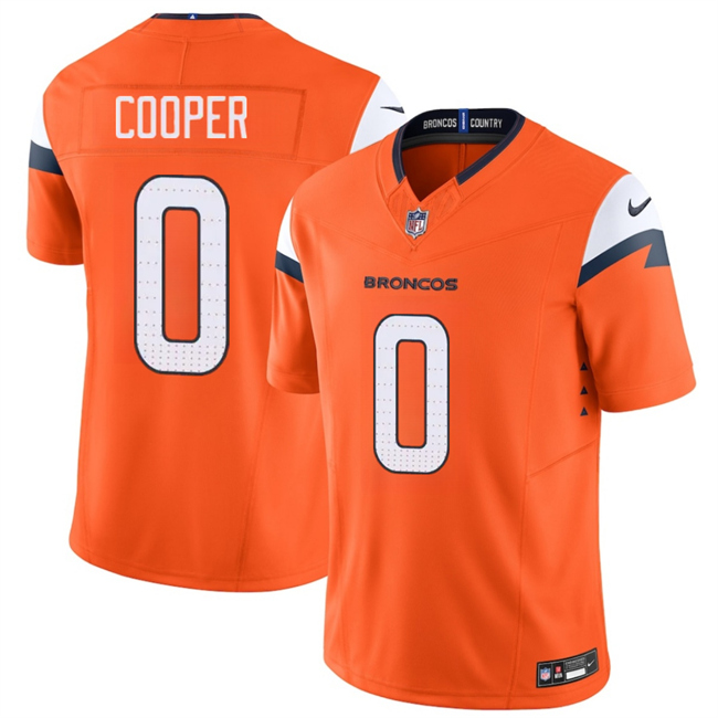 Men's Denver Broncos #0 Jonathon Cooper Orange 2025 F.U.S.E. Vapor Limited Stitched Football Jersey Men's Denver Broncos #0 Jonathon Cooper Orange 2025 F.U.S.E. Vapor Limited Stitched Football Jersey