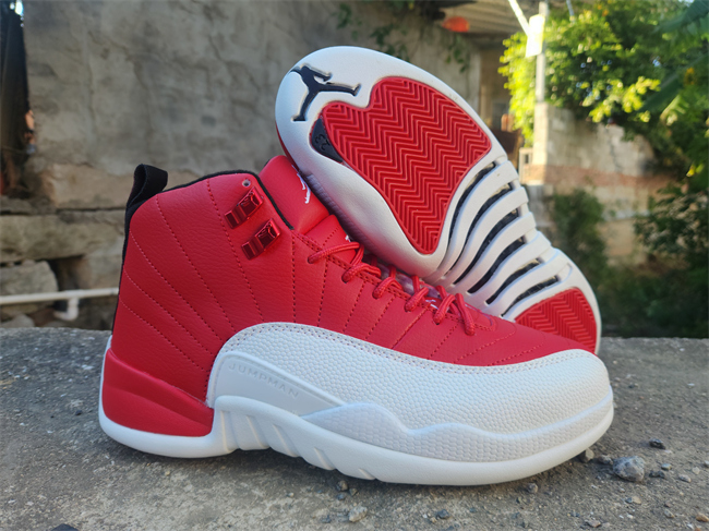 Men's Running weapon Air Jordan 12 Red White 0100 Men's Running weapon Air Jordan 12 Red White 0100